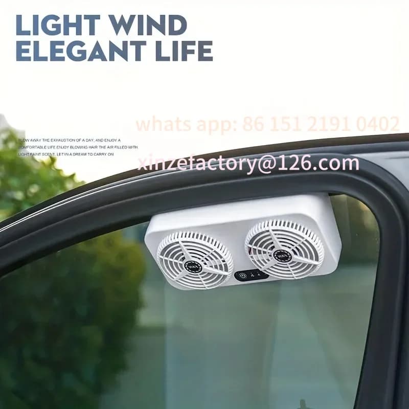 Customizable New USB Car Cooling Fan Car Exhaust Fan Window Fan Cooling Radiator Energy Saving  Ventilator Deodori
