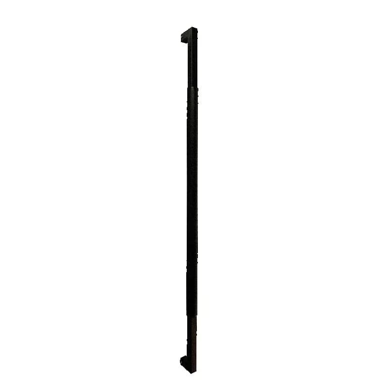 Knurled surface glass door handle