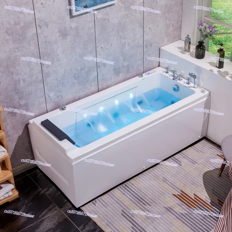 Small Apartment Bathtub Household Adult Independent Bath Tub Massage Acrylic Intelligent Constant Temperature Heating Large Bath
