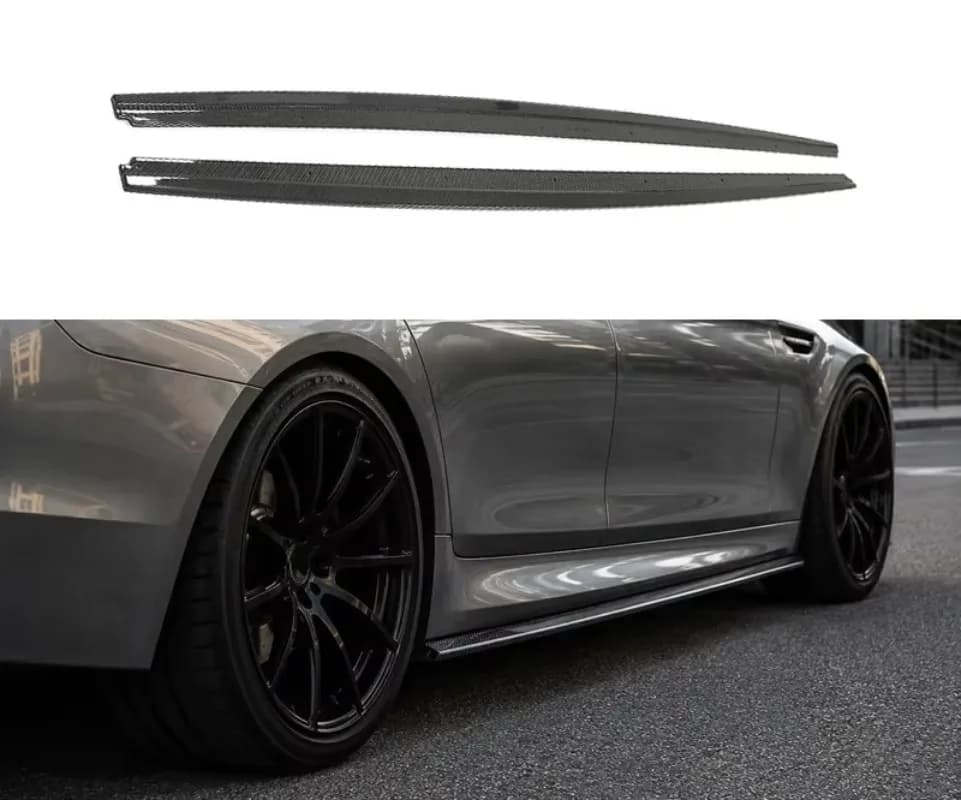 For BMW F10 520i 520d 523i 525d 528i 530i 530d 535i 535d 550i 550d M5 2010-2017 Dry Carbon Fiber MP Style Side Bumper Skirts