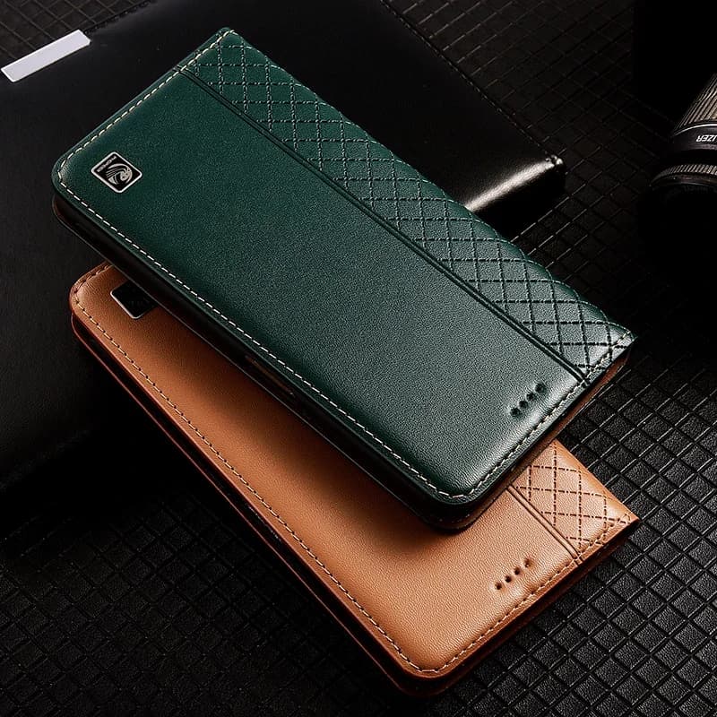 Nappa Real Leather Case For Realme 12 12X 13 Pro Plus 4G 5G Business Wallet Cover Flip Phone Cases