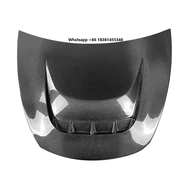 Car Carbon Fiber Front Engine Hood Suitable for  Model 3 2017-2023