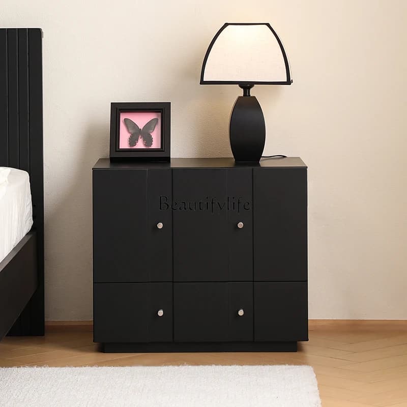 Vintage Trendy Nightstand Modern Simple Premium Luxury Nightstand Drawers Storage Cajones