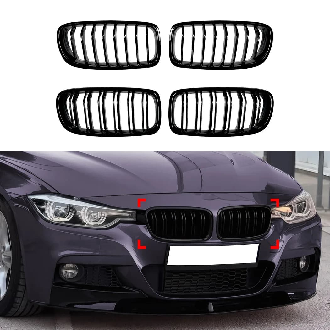 For BMW 3 Series Bmw F30 F31 F35 2013-2019 Single-line Double-line Mesh Grille Front Bar Modification