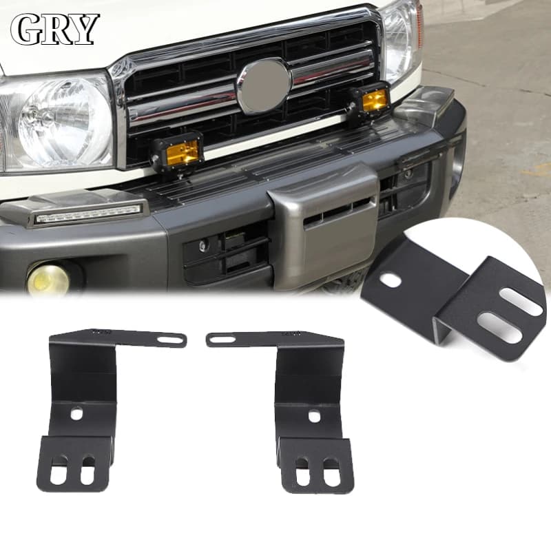 Car Front Grille Searchlight Bracket LED Light Holder For Toyota Land Cruiser LC71 LC76 LC79 2007-2023 Exterior Car Accessories