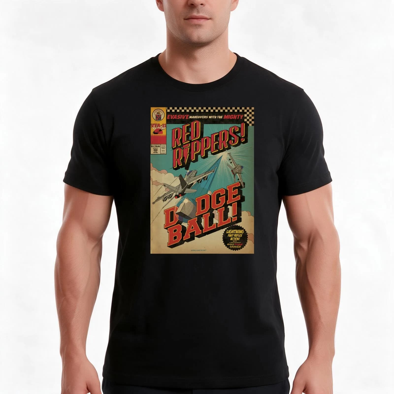 The Red Rippers-Dodgeball T-Shirt, Summer Casual Cotton Tee, Oversized Streetwear Tops, Vintage Graphic Print, Unisex Men Women