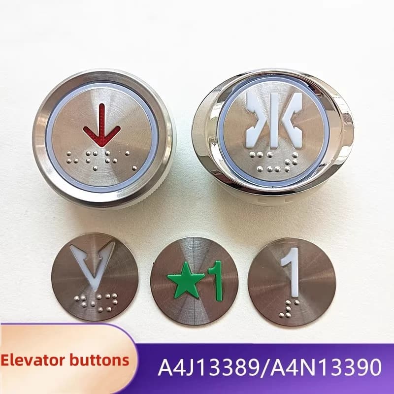 5PCS Elevator Buttons A4J13389 A2A4J3389 A1 Button BA530 A4 A4N13390 / Round & Oval Push Buttons for Best New Times Elevator Par