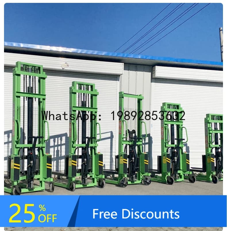 YFY Semi-Electric Forklift Handheld Electric Dual-Use Pallet Jack Hydraulic  and Unloading Truck Pallet Truck Lifting Forklift