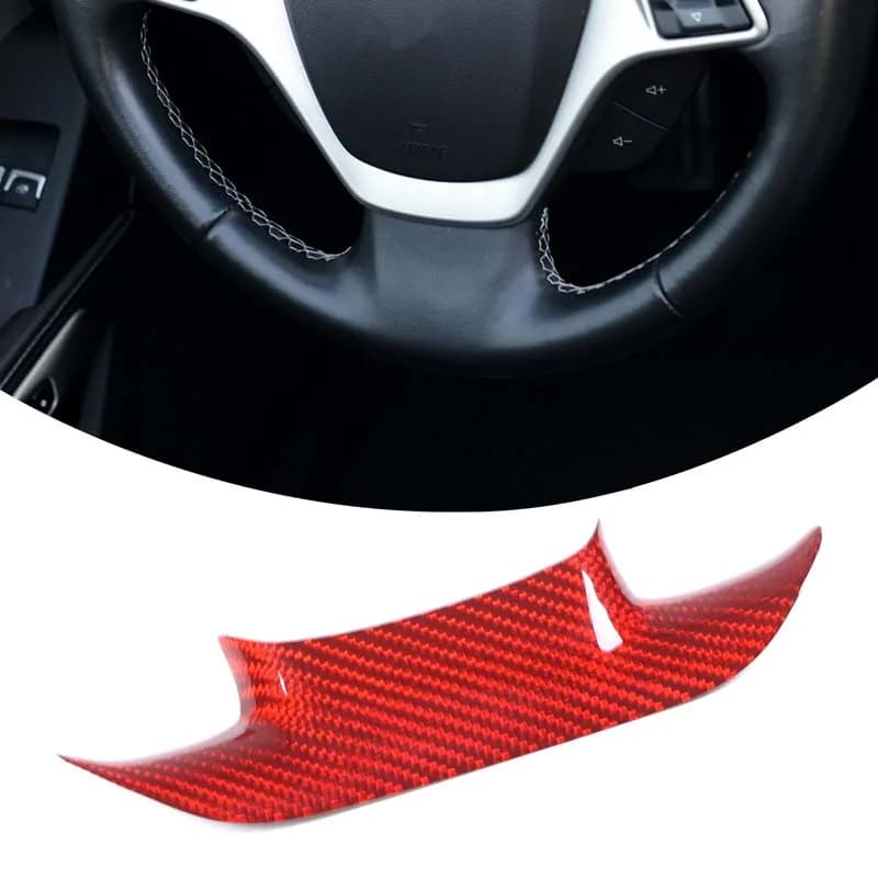 Car Steering Wheel Trim Sticker Steering Wheel Panel Decoration Car Interior Accessories For Chevrolet Corvette C7 2014-2019