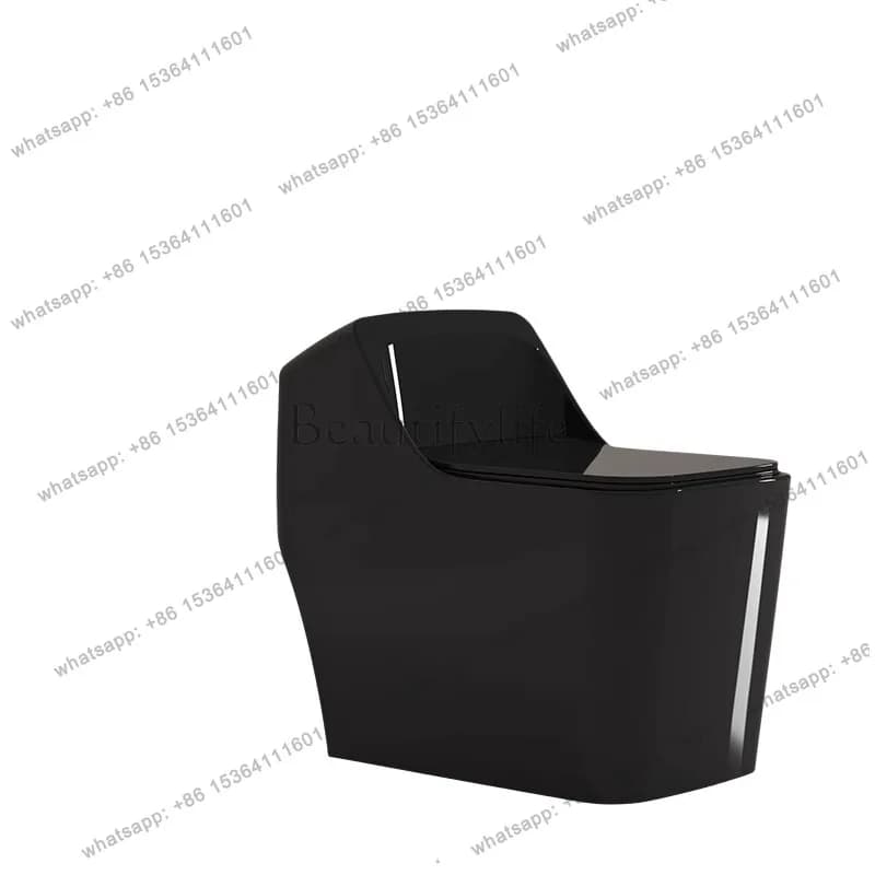 Color toilet household large pipe siphon pumping toilet small apartment toilet