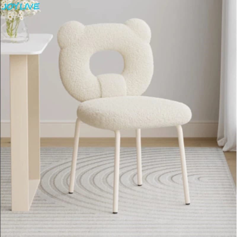 Light Luxury Cream Style Design Backrest Style Is Used For Dining Chairs Simple Modern Dressing Stools Or Home Rest Stools New