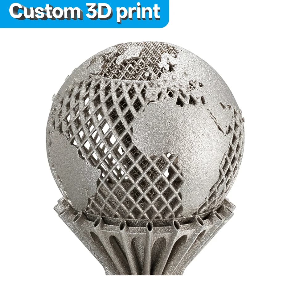 Custom Metal 3D Printing Service High-Quality Titanium Metal 3D Printing MJF SLS SLM 3D Printing moq1pc cnc machining part