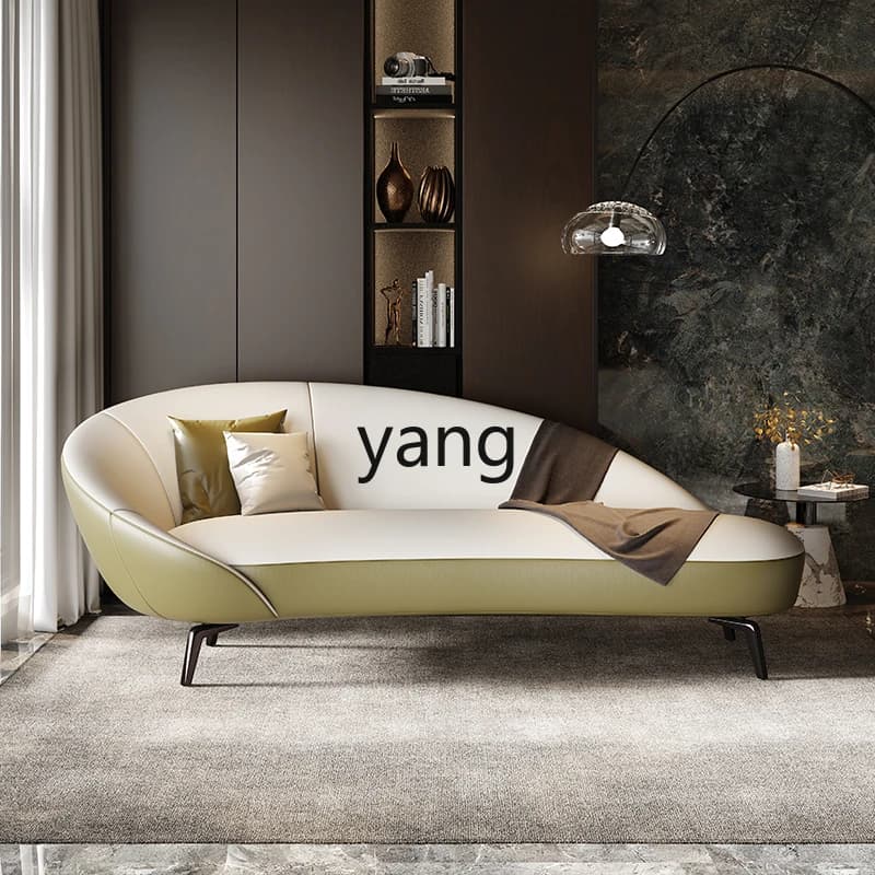 LMM  Italian curved concubine chair villa living room recliner light luxury high sense lazy sofa chair