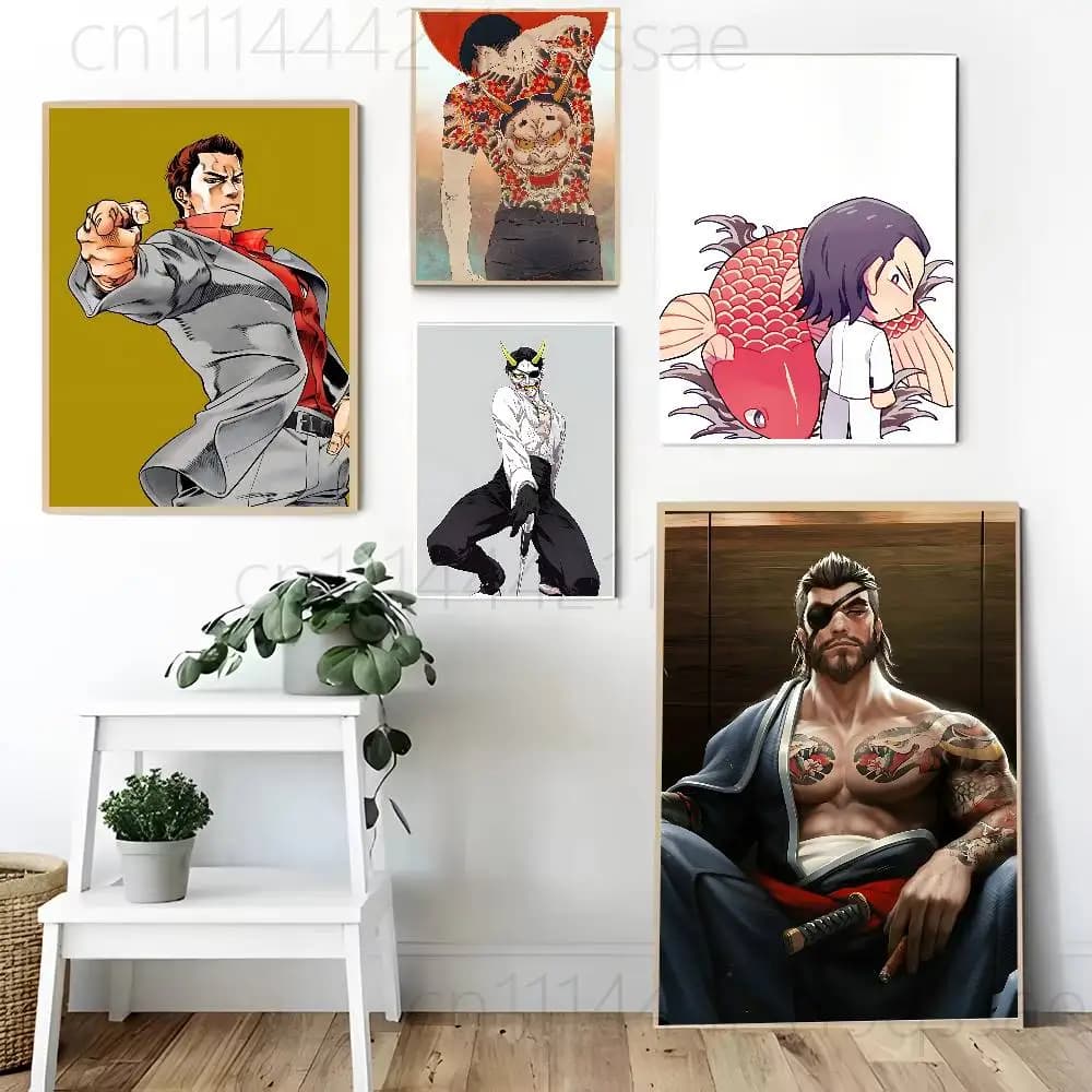 Goro Majima Game Y-Yakuza Frameless Canvas Painting Decorative Art Printing Poster Image Home Bedroom Decoration Painting