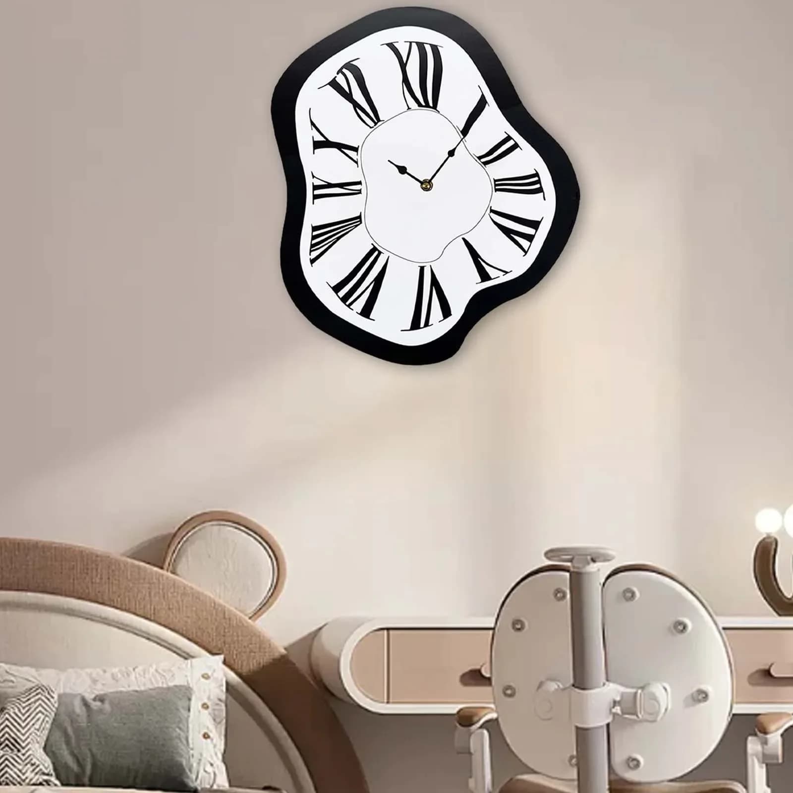 Creative Melting Clock Unique Acrylic Distorted Clocks for Shelf Office Shop Desktop Ornament House Decoration DROPSHIPPING