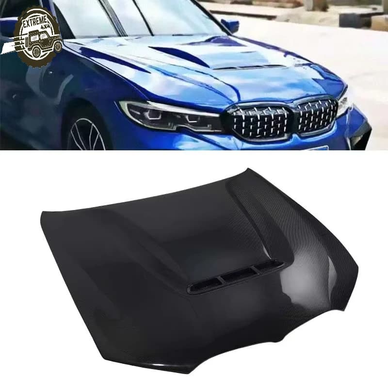 New 3 Series G20 G28 Carbon Fiber Hood Honeycomb Style Engine Cover Bonnet with Modified Bolts Direct Car Compatibility