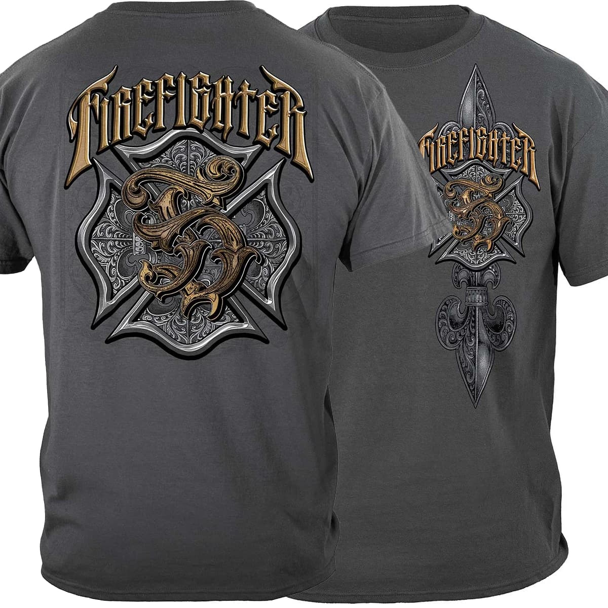 Vintage Fire Fighter Firefighter Rescue Shield T-Shirt. Summer Cotton O-Neck Short Sleeve Mens T Shirt New S-3XL