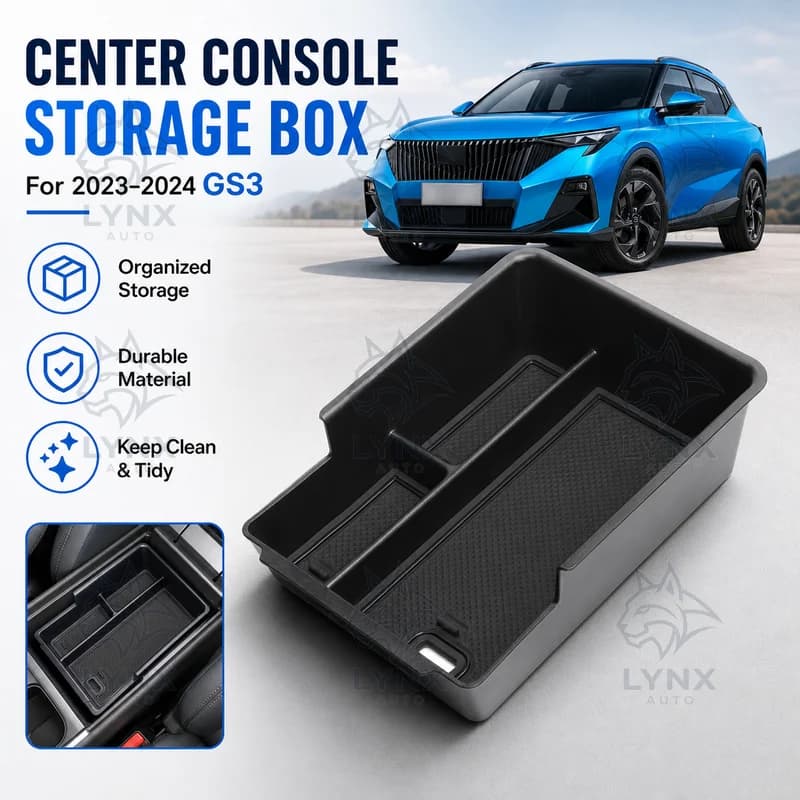 For 2023-2024 For GS3 Center Console Armrest Storage Box Car Organizer Automotive Accessories Custom Fit Storage Box
