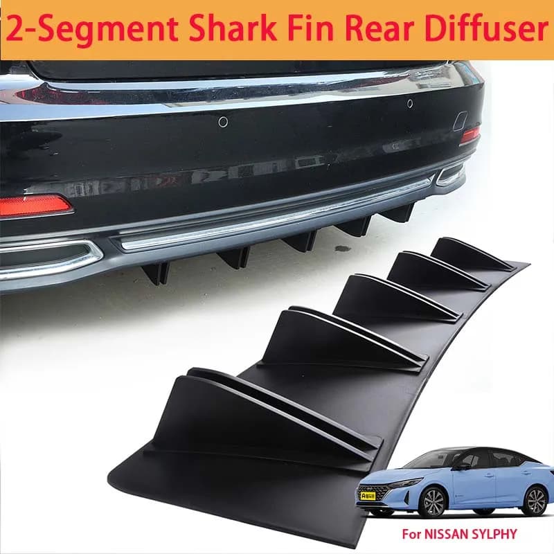 For NISSAN SYLPHY Shark Fin Rear Diffuser Split Chassis Spoiler Auto Aerodynamic Parts Aerodynamic Modification
