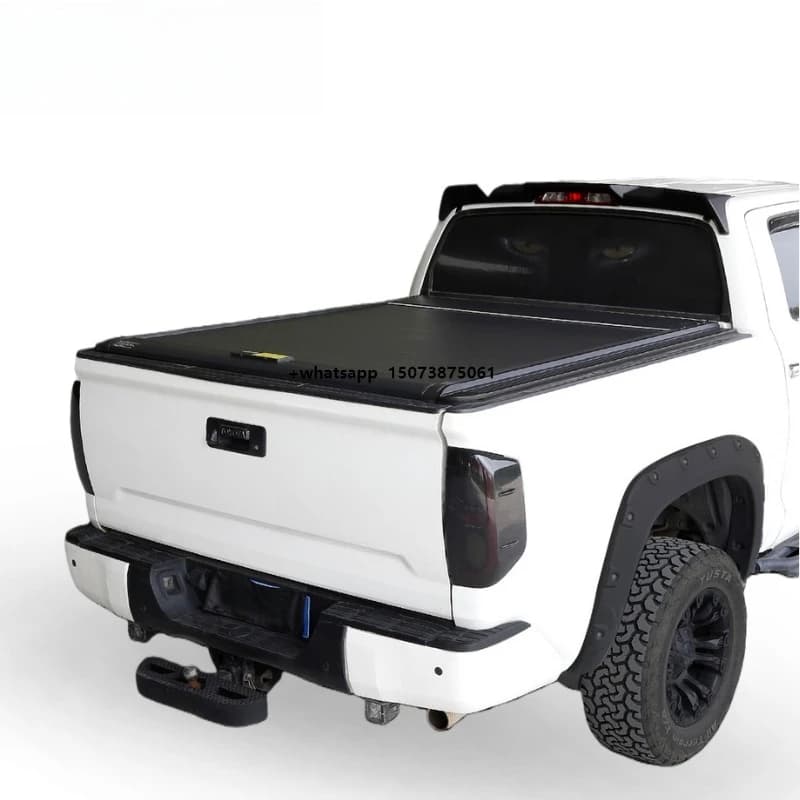 Retractable Aluminum Roller Shutter Lid Tonneau Cover for  Tundra Pickup Truck Bed Cover