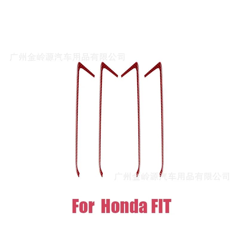 For 14-18 Honda Fit Car Interior Modification Carbon Fiber Inner Door Panel Decorative Strips