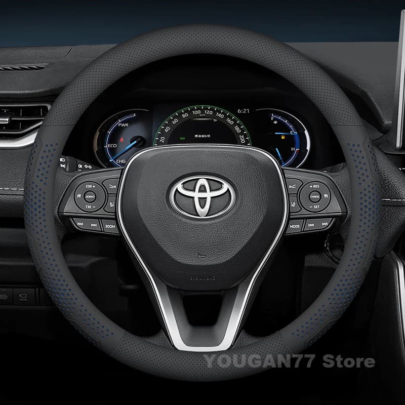 Leather Car Steering Wheel Cover For New Toyota bz3x 2024 2025 Anti-slip Auto Steering Wheel Toyota bz3x Accessories 2025