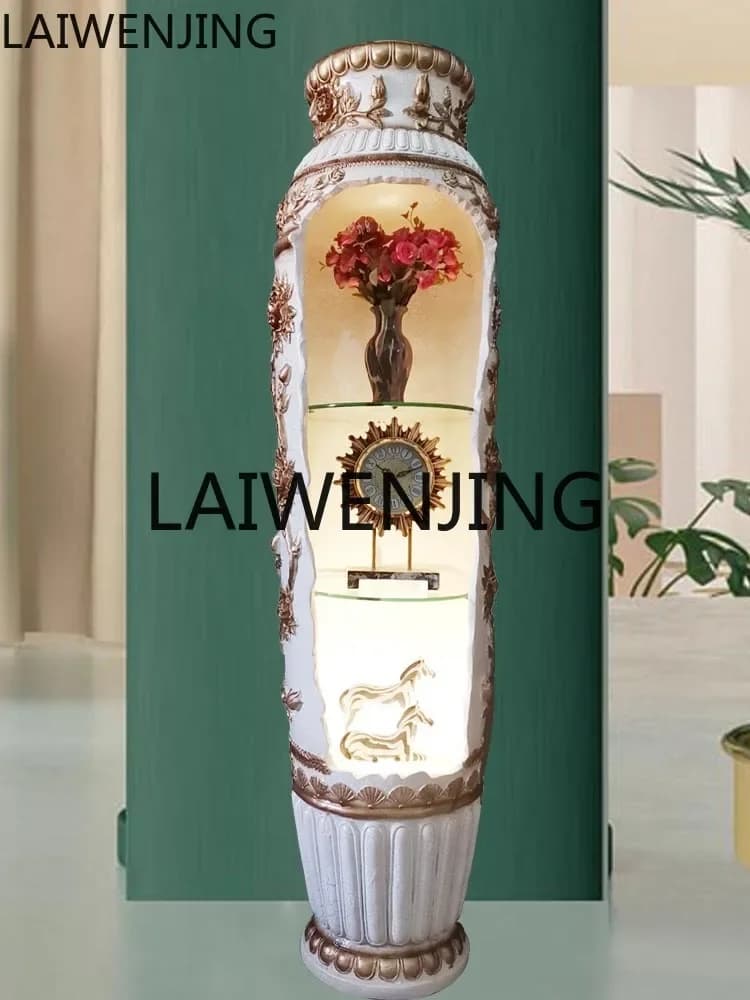 BJ2Corner Cabinet Corner Korean Style Wine Cabinet European Style Living Room Simple Art Decoration Wine Rack Ornaments