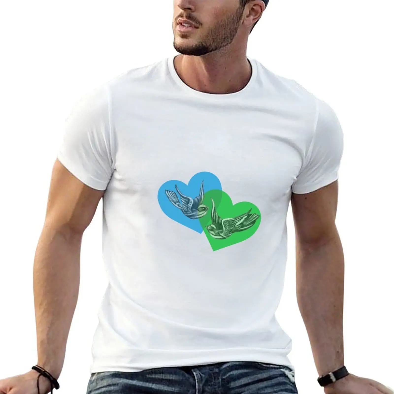 larry stylinson birds T-Shirt luxury t-shirt street wear mens fashion