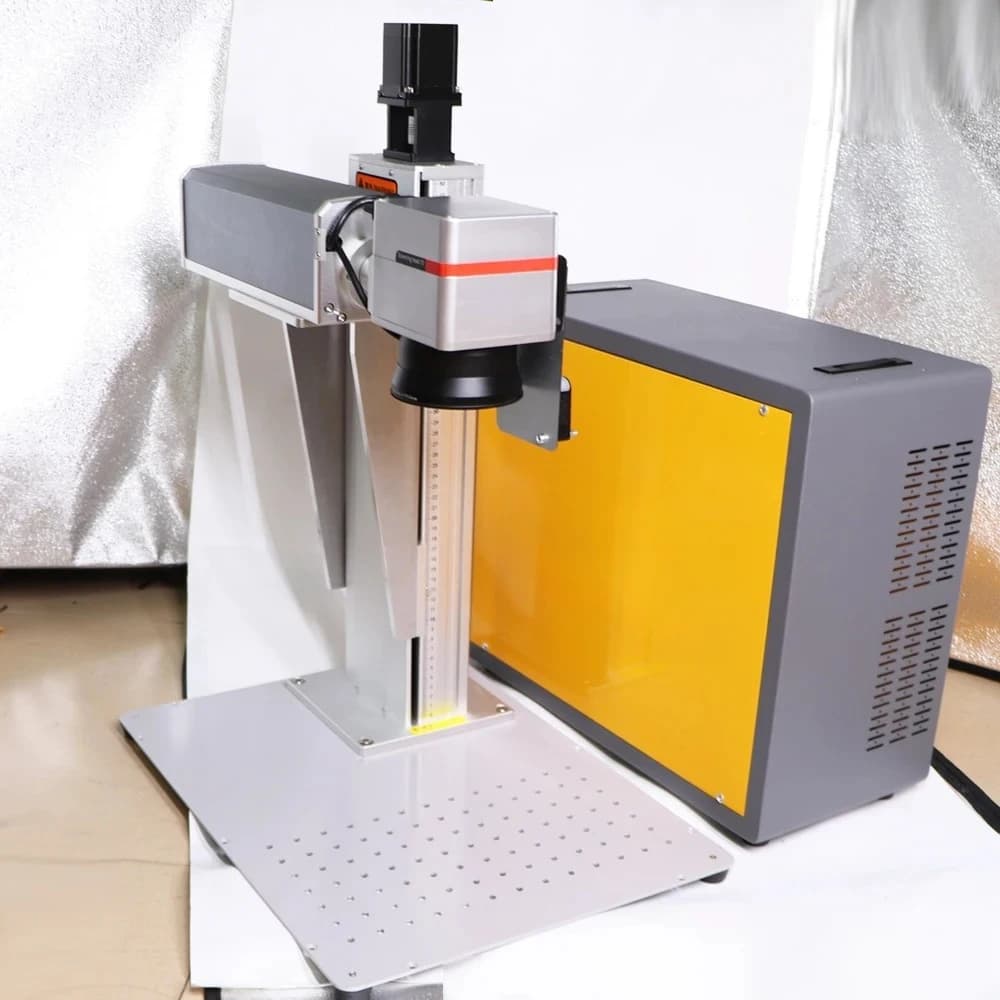 M7 60W 100W Auto Focus Split Fiber Laser Marking Machine with Rotary Raycus 20W 30W 50W or 80W 70W Metal Cut Engraving