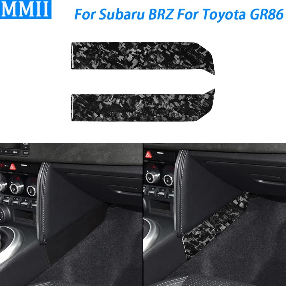 For Subaru BRZ For Toyota GR86 2017-2019 Forged Carbon Fiber Gear Shift Both Side Panel Cover Car Interior Accessories Sticker