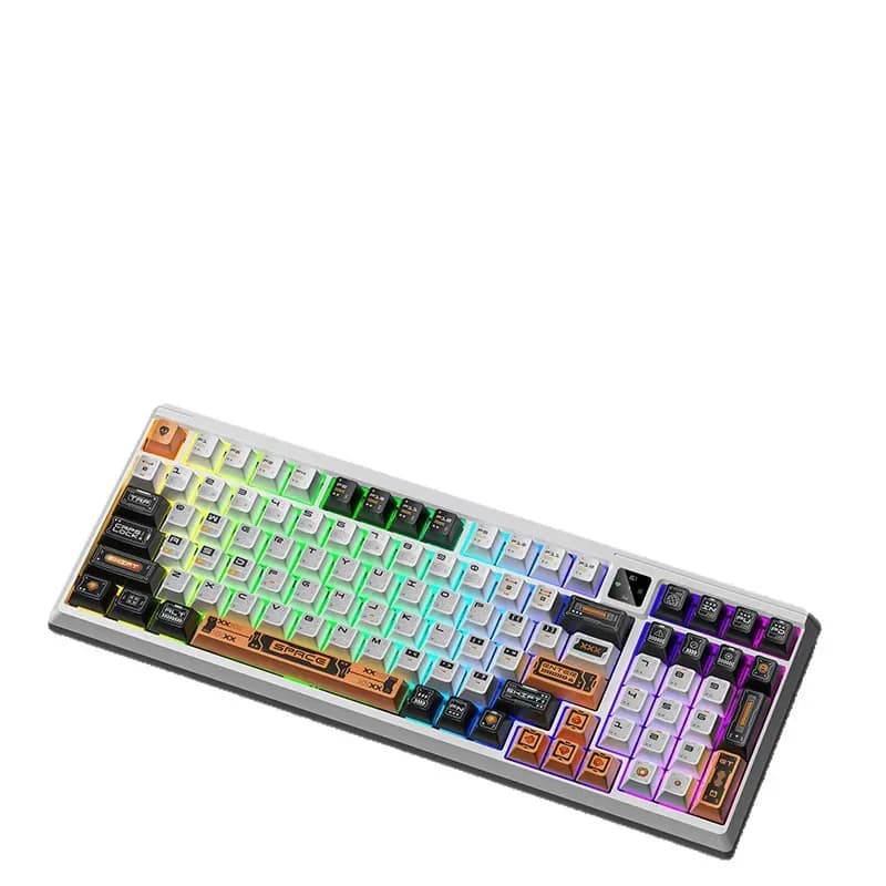 Three-mode mechanical keyboard Customized hot-swappable full-key no-rush gaming office dedicated keyboard