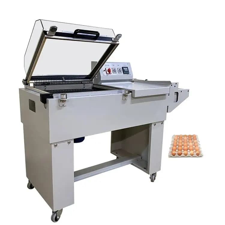 Manual Plastic Film 2 in 1Sealing and Cutting Semi Automatic L Type Thermal Roll Egg Packaging Shrink Wrapping Machine