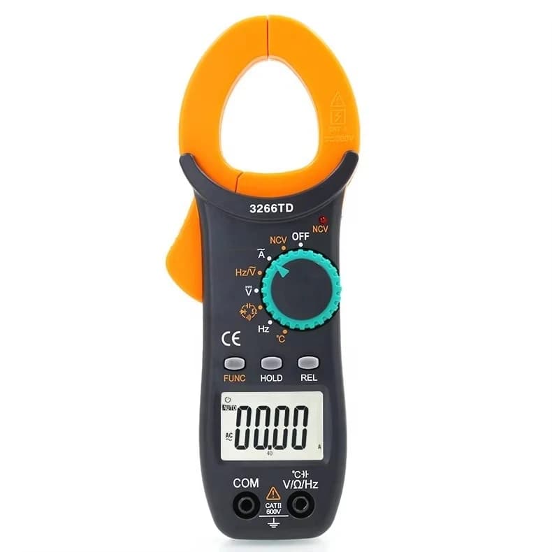 Digital Clamp Meter 3266TD DC/AC Volt Amp Ohm Diode Mini Multimeter Ammeter Multitester Current Voltage Resistance Tester NCV