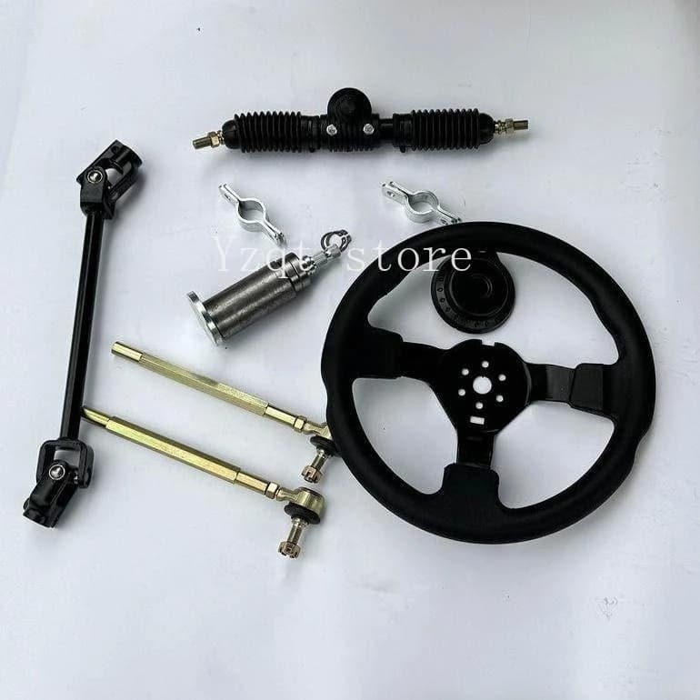 Homemade four-wheel electric motorcycle kart accessories 32-42CM steering machine steering wheel tie rod ball head