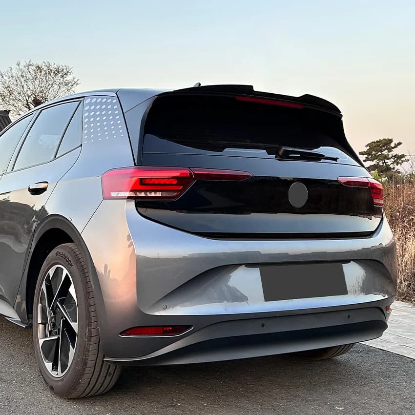 Car Rear Trunk Roof Blade Spoiler For Volkswagen ID.3 Mk1 2019-2023 Rear Boot tailgate Cap Extensions Tail Wing Body kits