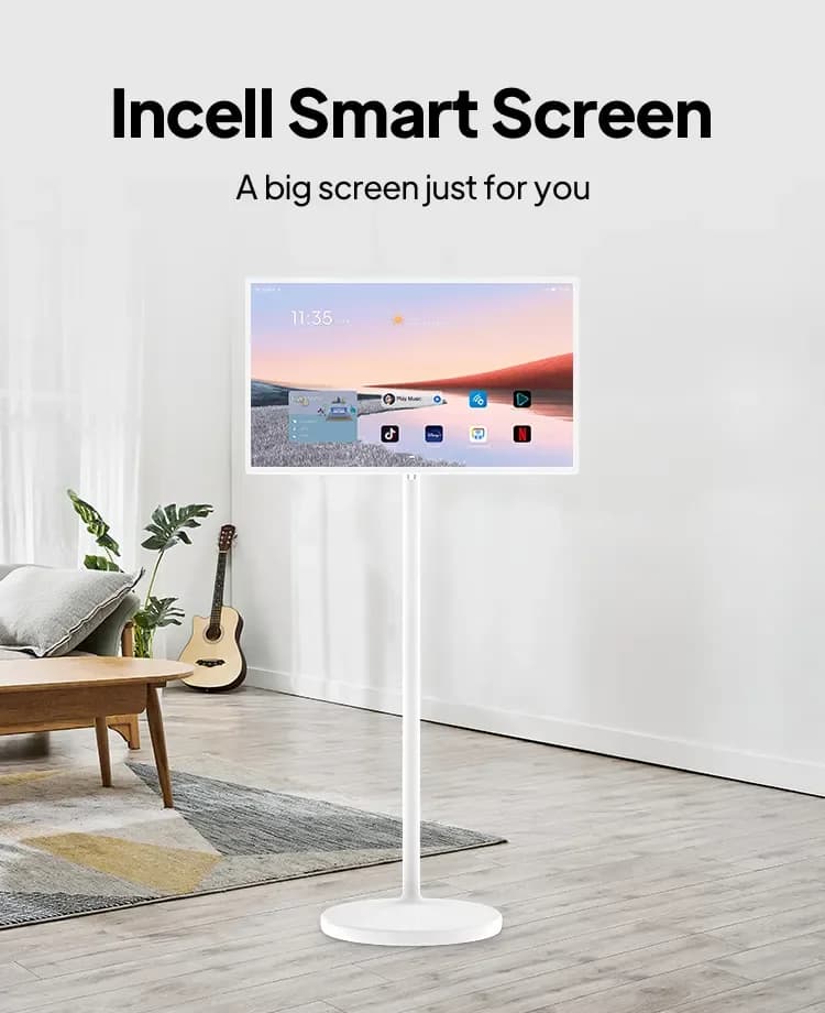 Smart LCD TV Portable and Movable Intelligent Interactive High Brightness Display for Learning Office and Entertainment