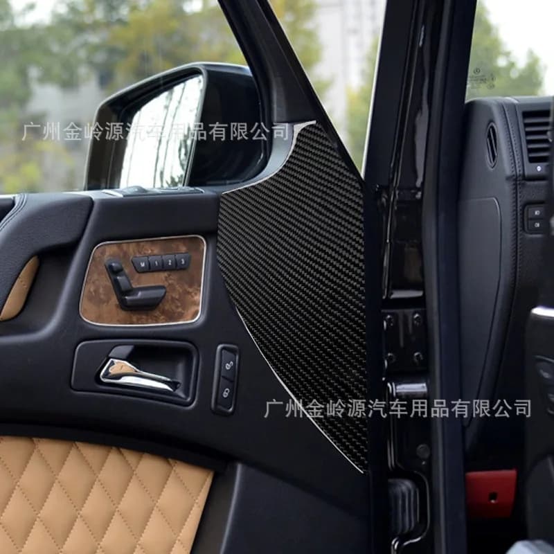 Suitable for 13-18 Mercedes-Benz Grand G CLASS car interior modified carbon fiber front door anti-collision cushion
