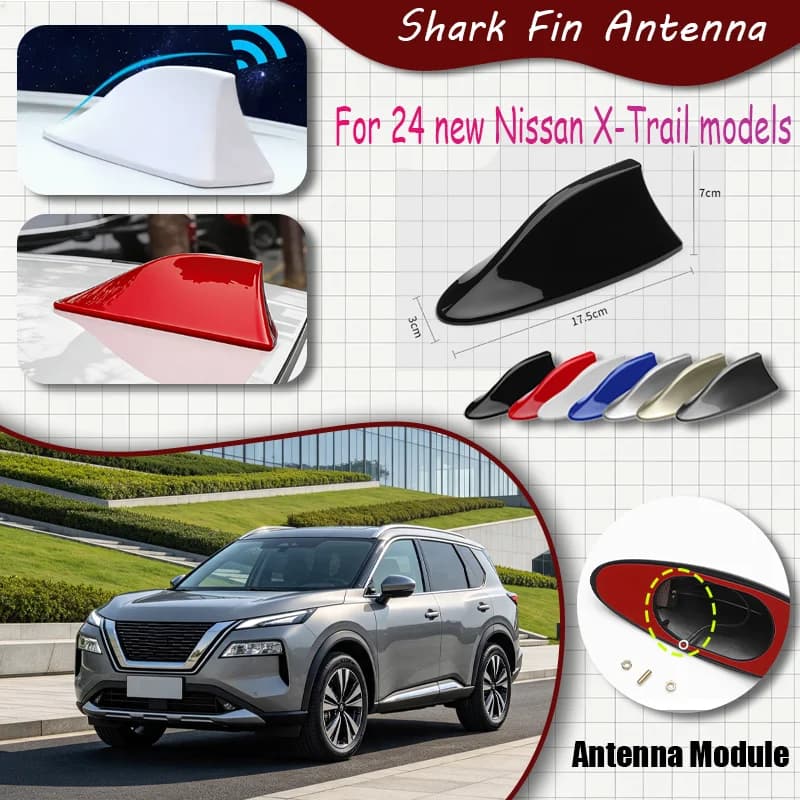 For 24 new Nissan X-Trail models Shark Fin Antenna, FM Signal Booster, Waterproof Radio Antenna, FM/AM Super Aerials car antenna