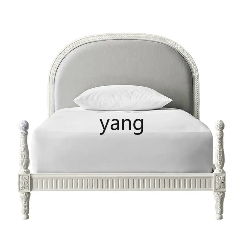 CX French simple solid wood bed small apartment single bed