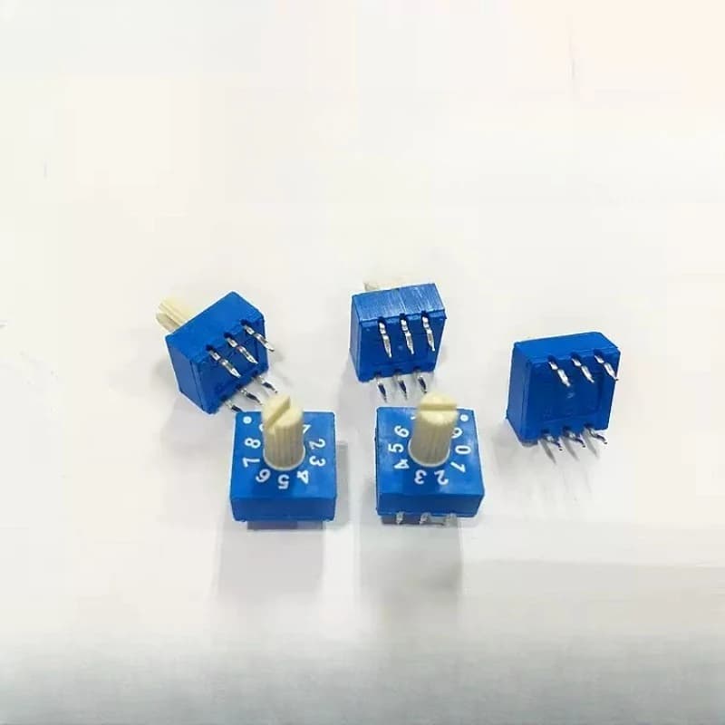 ERD210RSZ 10-Bit Rotary Encoder Coding Switch 0-9 Digital Position Selector With Handle For Industrial Control Panel Equipment