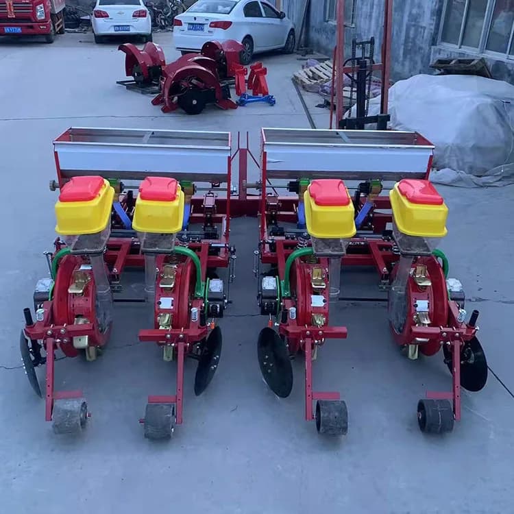 Household Corn Planting 1 ridge 2 Rows of Film on Demand Machine Tractor with Fertilizer, Seed and Spray Coating Machine