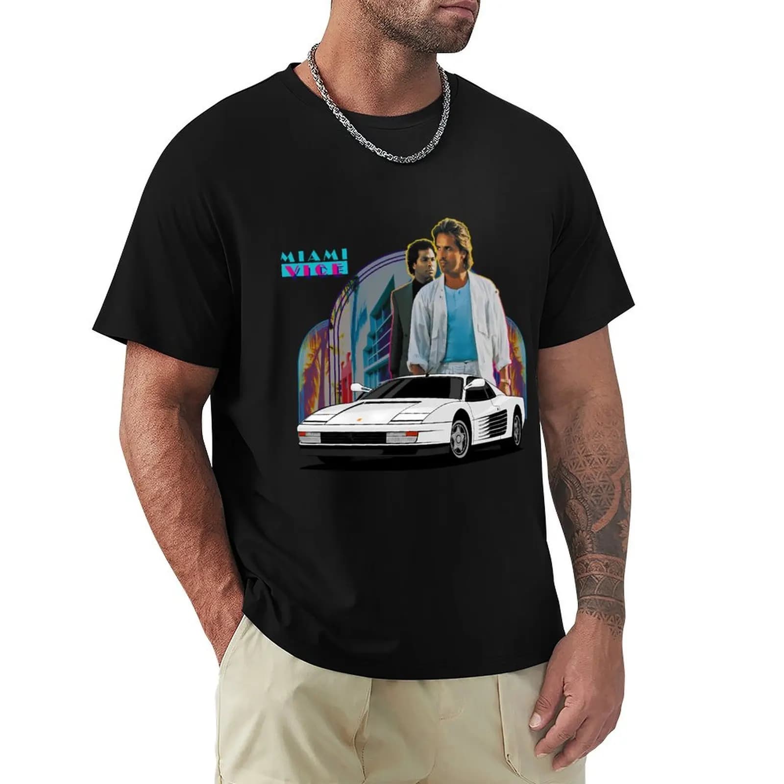 Miami Vice Testarossa T-Shirt topping funny meme t-shirts blacks mens funny t shirts