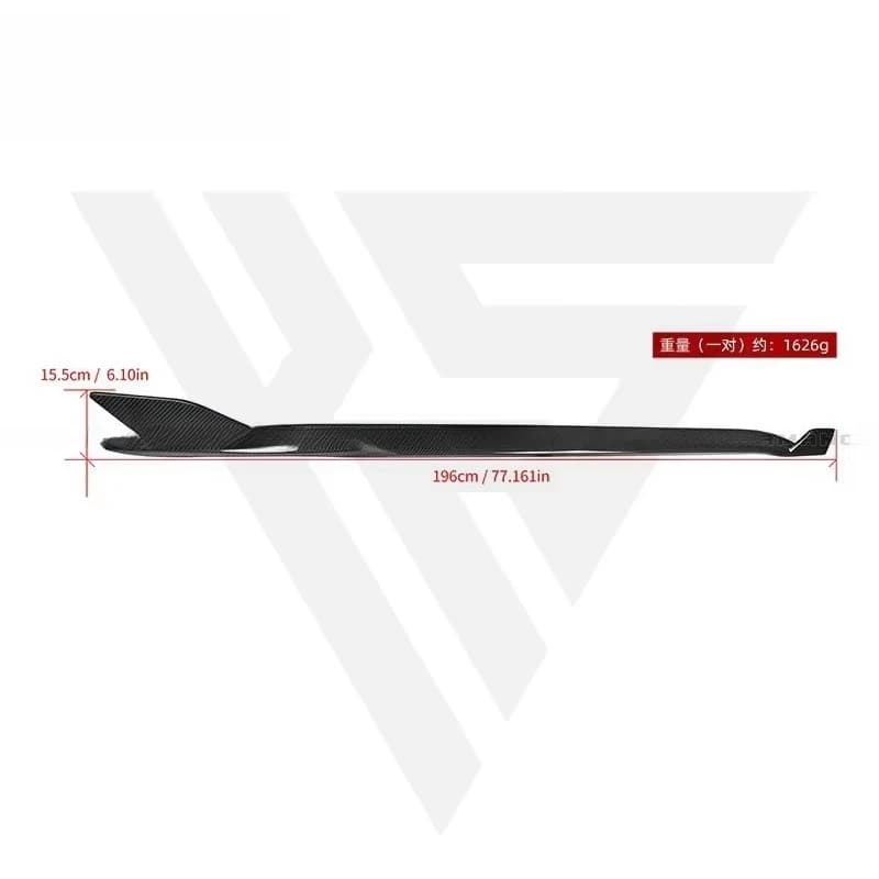 SQ Style Gloss Dry Carbon Fiber Car Parts Side Skirts for 4 Series G22 G23 Coupe 2021+ Carbon Front Skirts