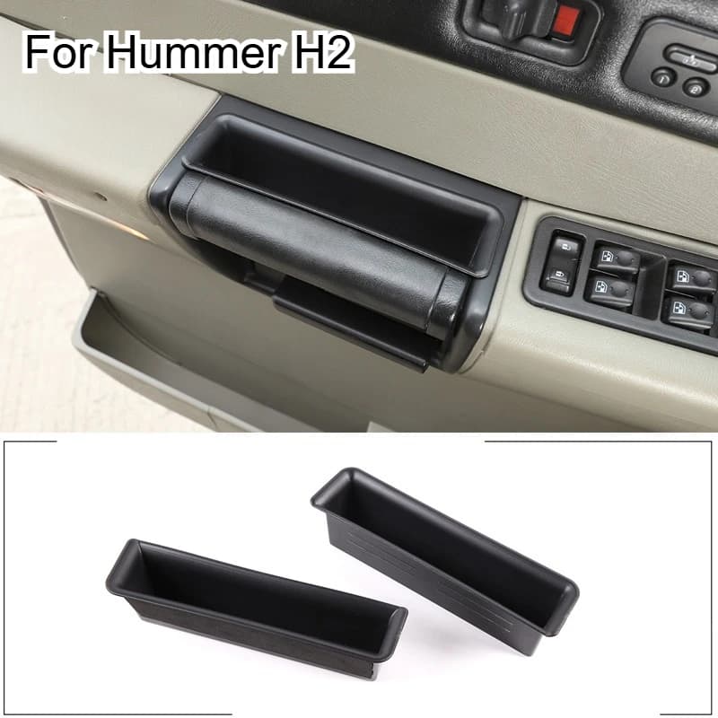 Fit For Hummer H2 2003-2007 ABS Black Car Door Armrest Storage Box Multifunctional Capacity Storage Box Car Accessories