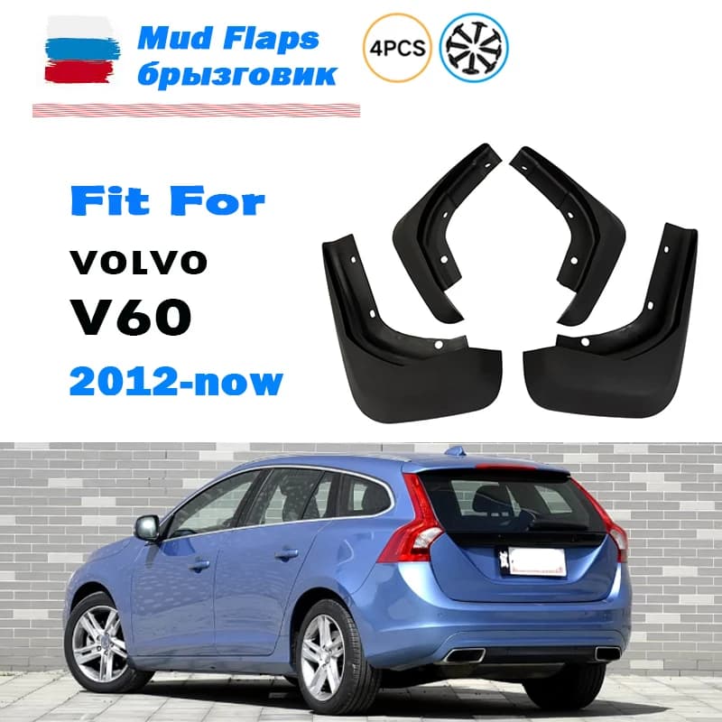 FOR Volvo V60 Mudguard Fender Mud Flap Guards Splash Mudflaps Car Accessories Front Rear 4pcs 2012 2013 2014 2015 2016 2017-now