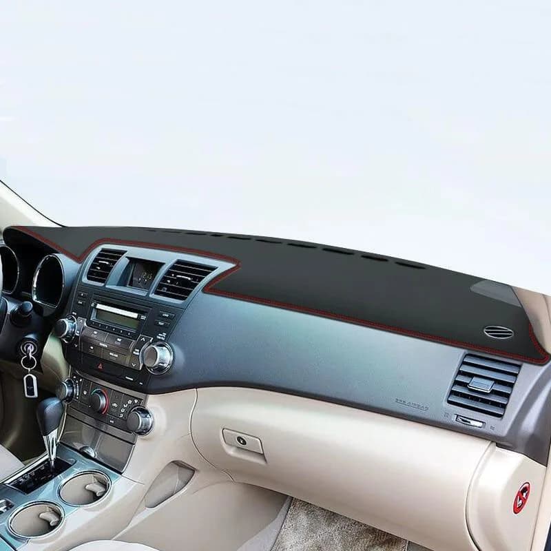 Leather Dashboard Cover Leather Dash Mat Anti-Glare Dashboard Pad For Toyota Highlander Kluger 2007 2008 2009 2010 2011 -2025