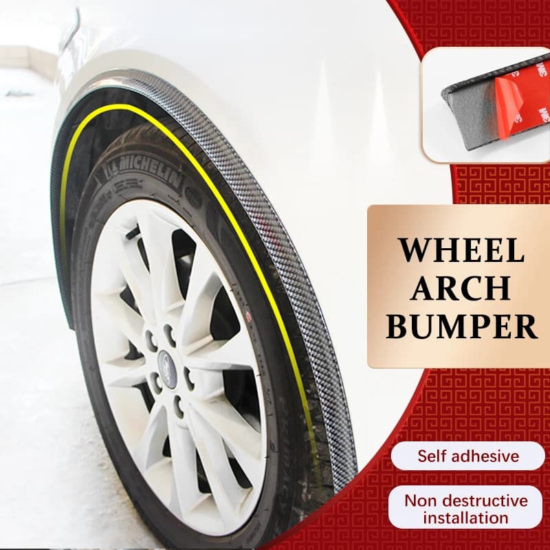 1.5m Universal Fender Flare Car Wheel Eyebrow Protector Lip Wheel-arch Trim Arch Extenders Decorative Scratch Proof Black Rubber