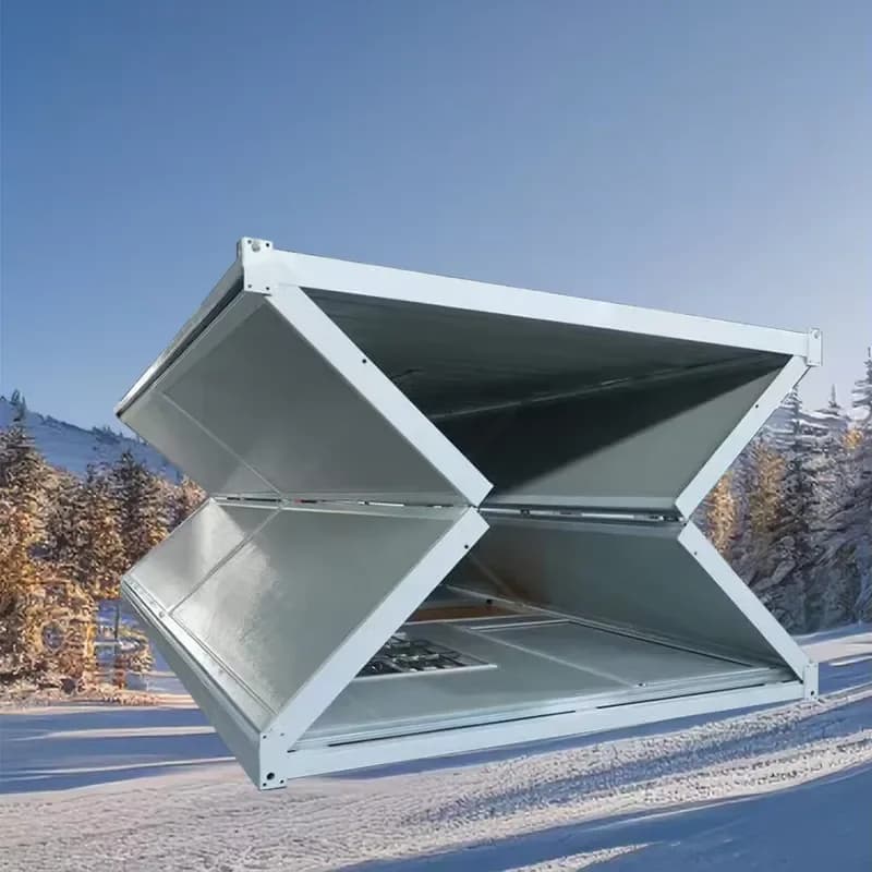 2026Hot Customized 20ft Flat Pack Modern Folding Prefab Tiny House Portable X-Folding Container House