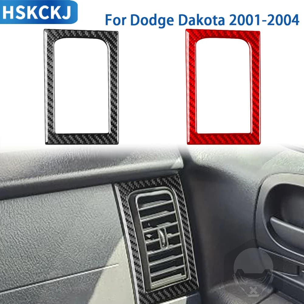 For Dodge Dakota 2001 2002 2003 2004 Carbon Fiber Accessories Car Interior Passenger Side Air Vent Panel Trim Sticker