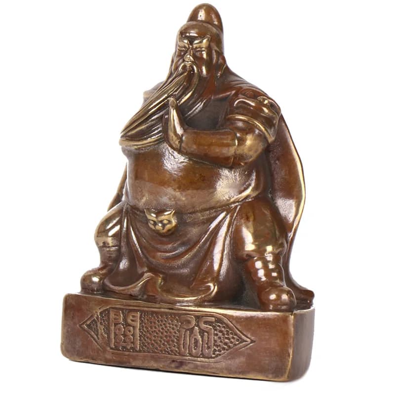 Craft : Martial God of Wealth ornaments, bronze , military officer Guan Gong